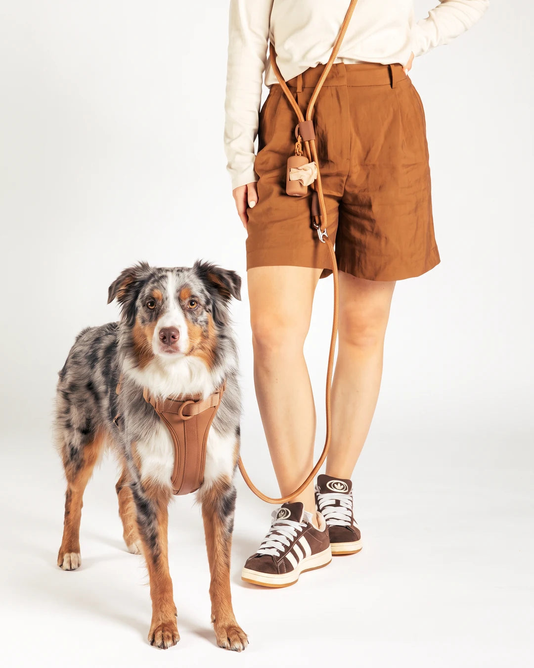 Hands-Free Rope Dog Leash - Cocoa - lifestyle