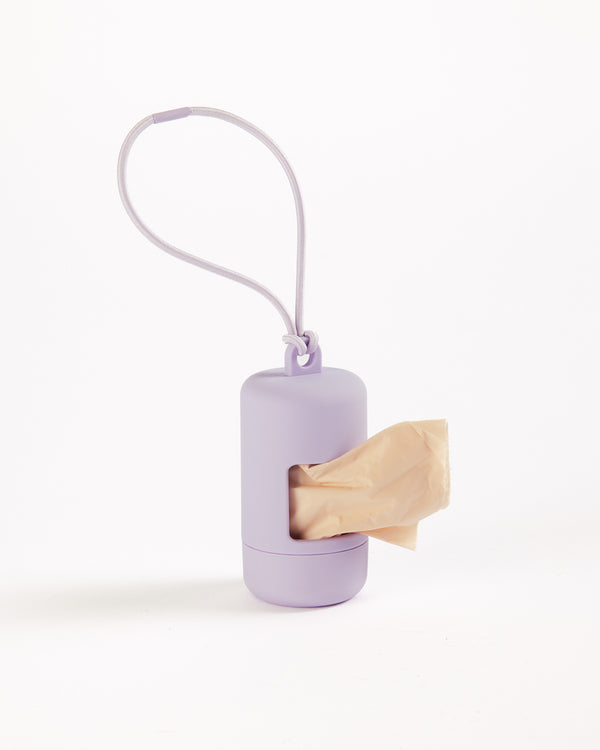 Lilac Poop Bag Holder by UNBORINGBYPIP