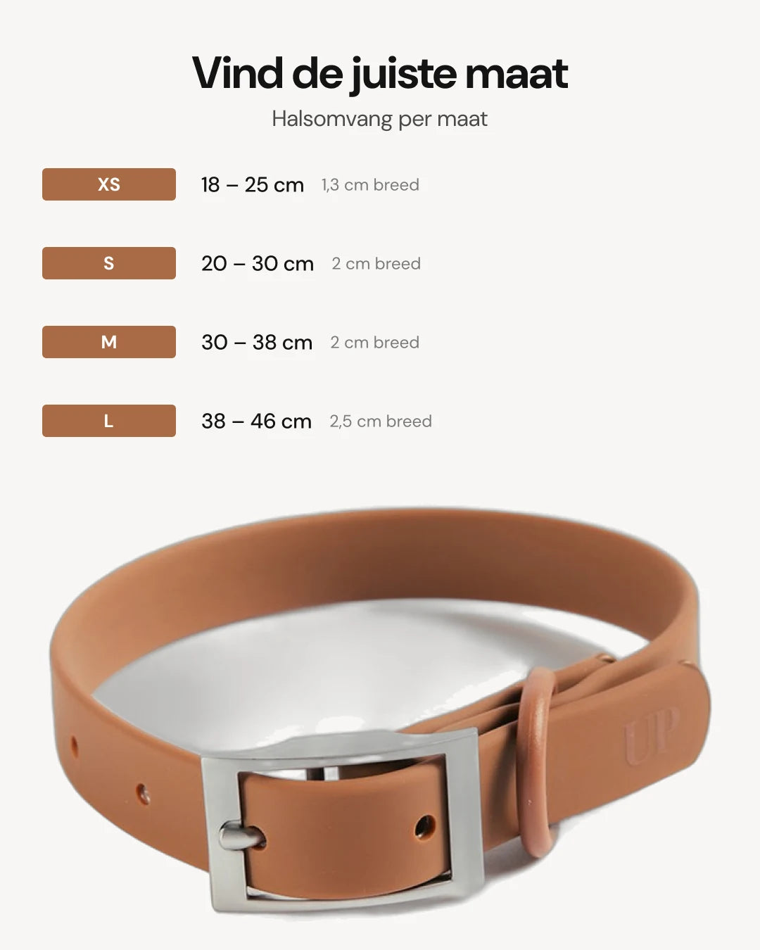 Collar impermeable para perro - Cocoa - guía de tallas